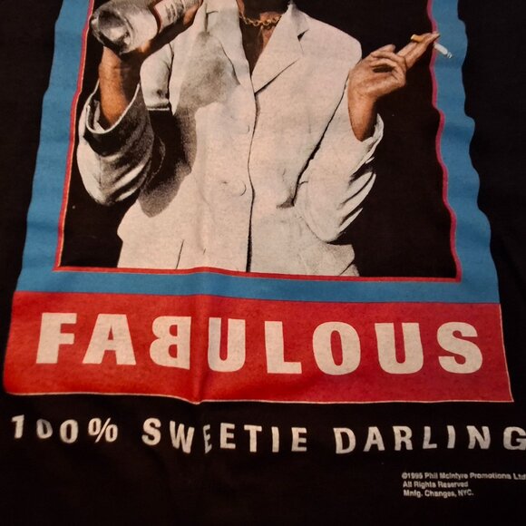 Vintage Absolutely Fabulous Tv Show 100% Sweetie Darling T- Shirt Large 1995 DS - Picture 6 of 8